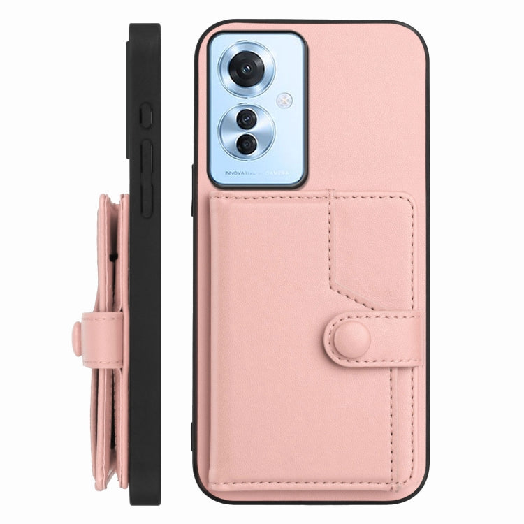 For OPPO Reno11 F / F25 Pro Button Card Bag RFID Anti-theft Phone Case