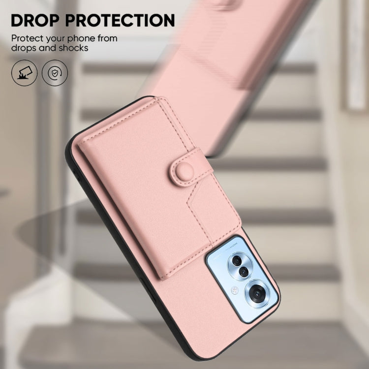 For OPPO Reno11 F / F25 Pro Button Card Bag RFID Anti-theft Phone Case
