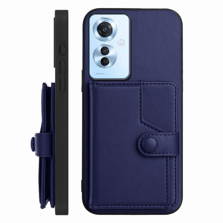For OPPO Reno11 F / F25 Pro Button Card Bag RFID Anti-theft Phone Case
