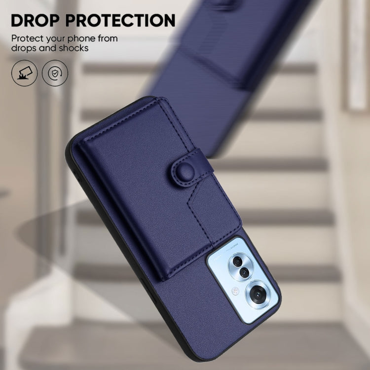 For OPPO Reno11 F / F25 Pro Button Card Bag RFID Anti-theft Phone Case