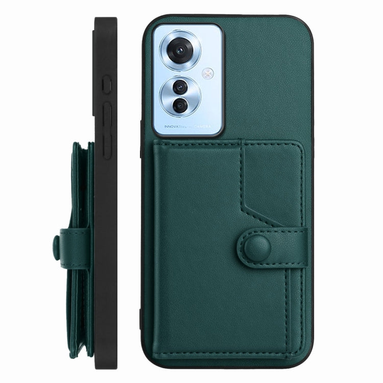 For OPPO Reno11 F / F25 Pro Button Card Bag RFID Anti-theft Phone Case