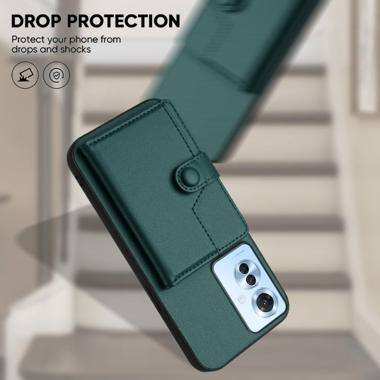 For OPPO Reno11 F / F25 Pro Button Card Bag RFID Anti-theft Phone Case