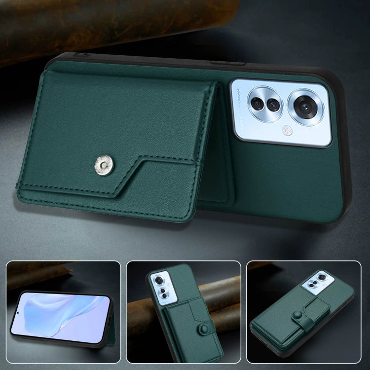 For OPPO Reno11 F / F25 Pro Button Card Bag RFID Anti-theft Phone Case