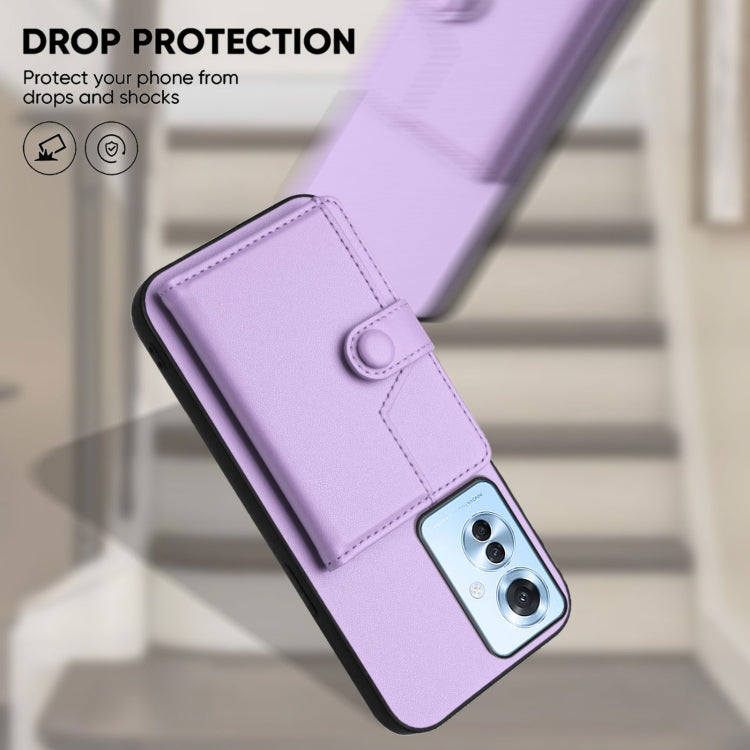 For OPPO Reno11 F / F25 Pro Button Card Bag RFID Anti-theft Phone Case