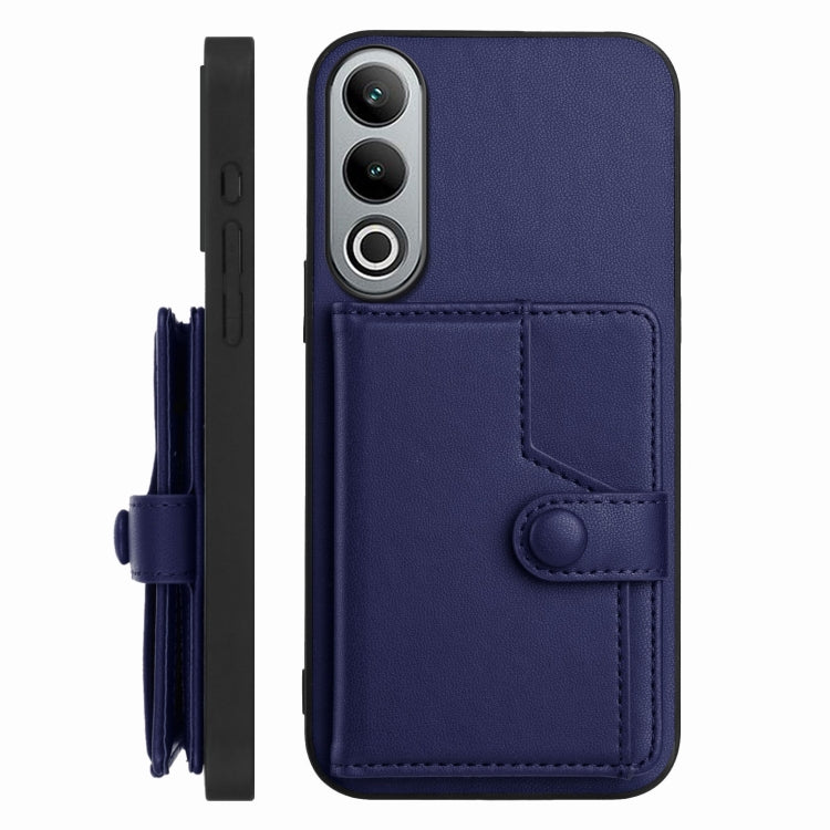 For OPPO K12 5G Button Card Bag RFID Anti-theft Phone Case