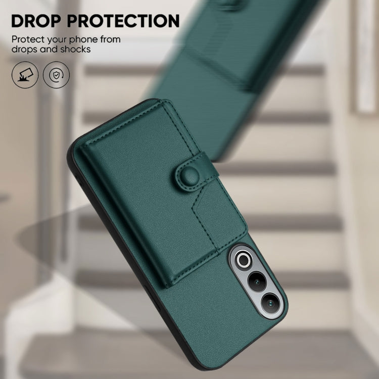 For OPPO K12 5G Button Card Bag RFID Anti-theft Phone Case