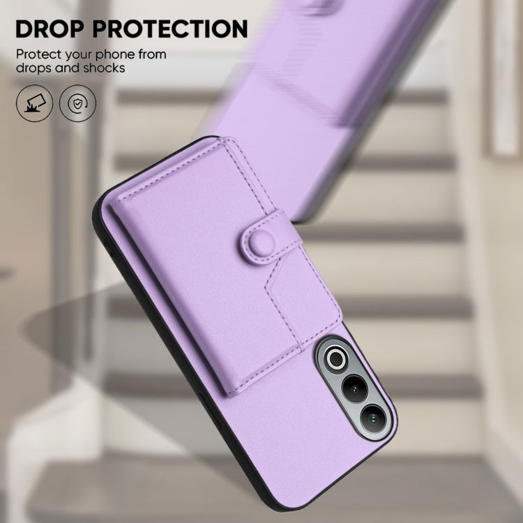 For OPPO K12 5G Button Card Bag RFID Anti-theft Phone Case