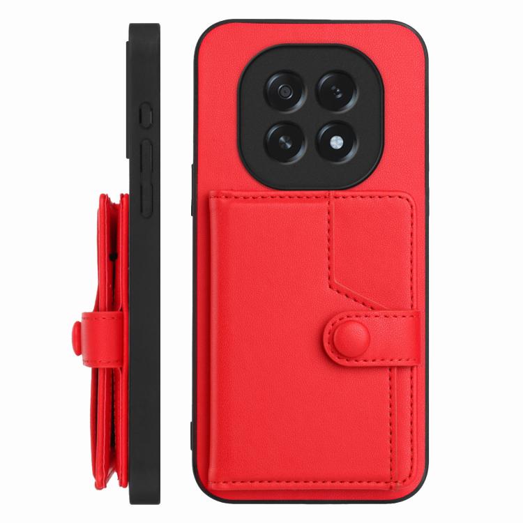 For OPPO A5 / F29 Button Card Bag RFID Anti-theft Phone Case