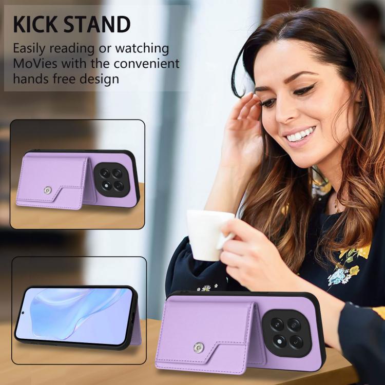 For OPPO A5 / F29 Button Card Bag RFID Anti-theft Phone Case