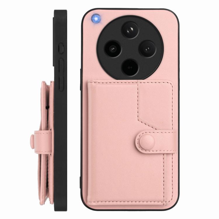 For OPPO Find X8s+ Button Card Bag RFID Anti-theft Phone Case