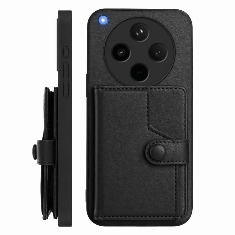 For OPPO Find X8s+ Button Card Bag RFID Anti-theft Phone Case
