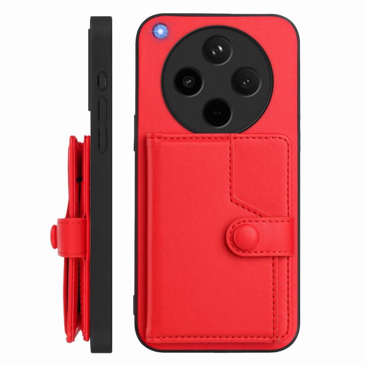 For OPPO Find X8s+ Button Card Bag RFID Anti-theft Phone Case