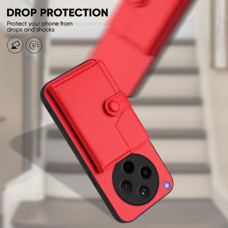 For OPPO Find X8s+ Button Card Bag RFID Anti-theft Phone Case