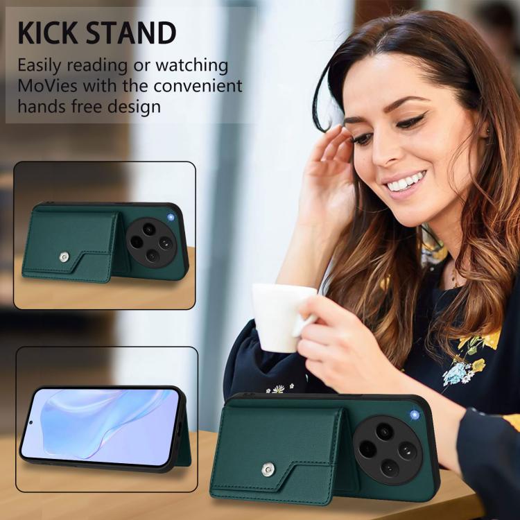 For OPPO Find X8s+ Button Card Bag RFID Anti-theft Phone Case