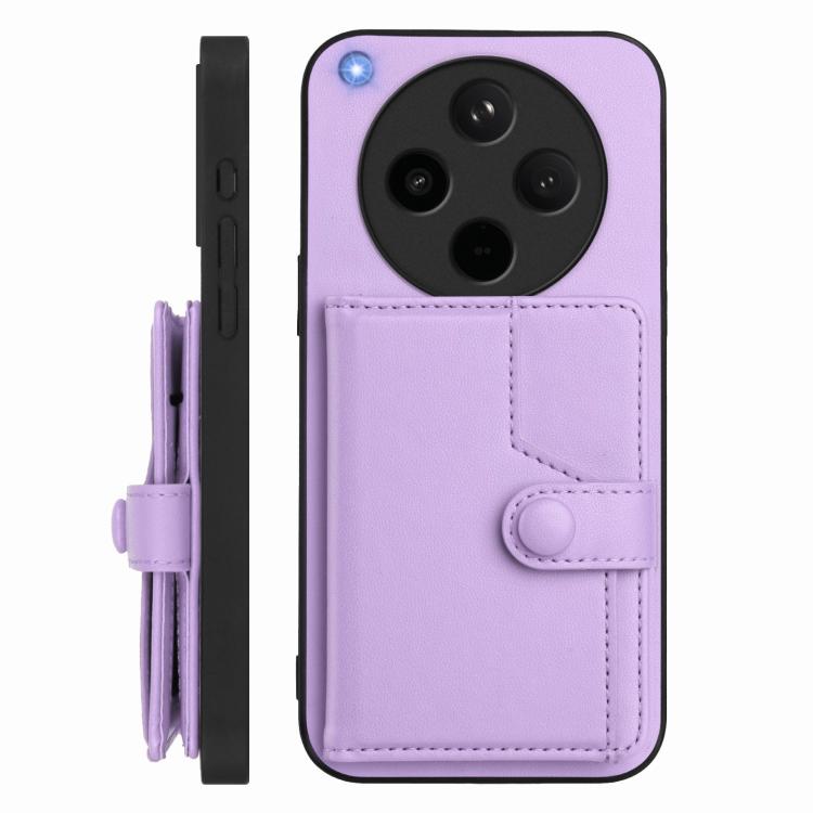 For OPPO Find X8s+ Button Card Bag RFID Anti-theft Phone Case