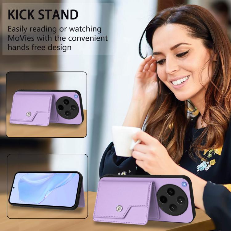 For OPPO Find X8s+ Button Card Bag RFID Anti-theft Phone Case