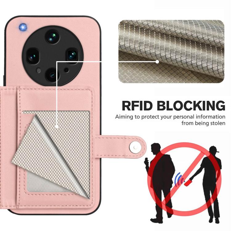 For OPPO Find X8 Ultra Button Card Bag RFID Anti-theft Phone Case