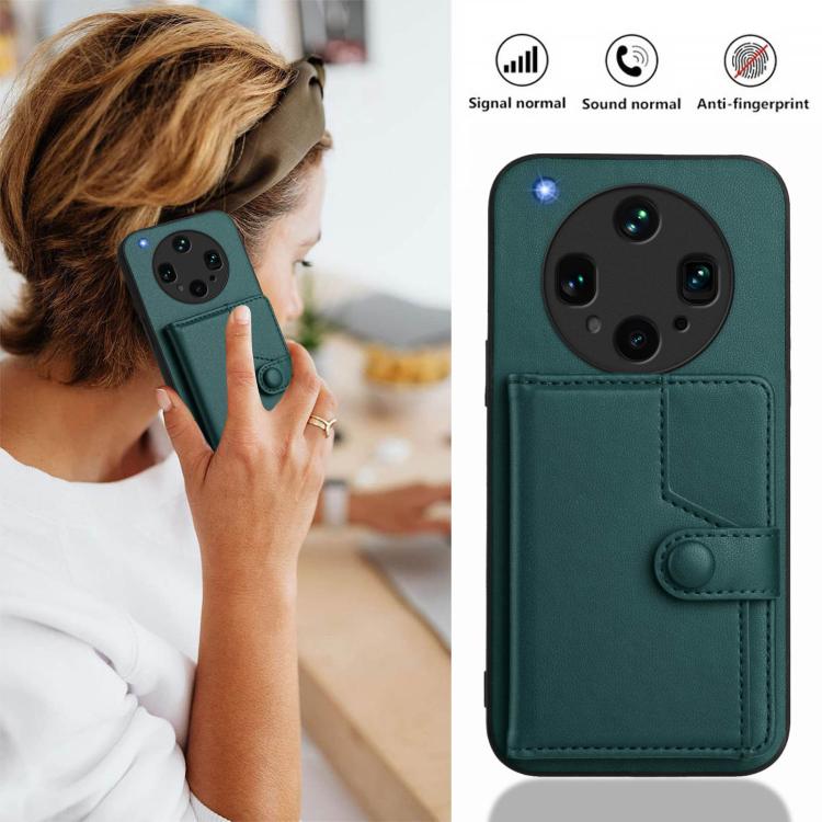 For OPPO Find X8 Ultra Button Card Bag RFID Anti-theft Phone Case