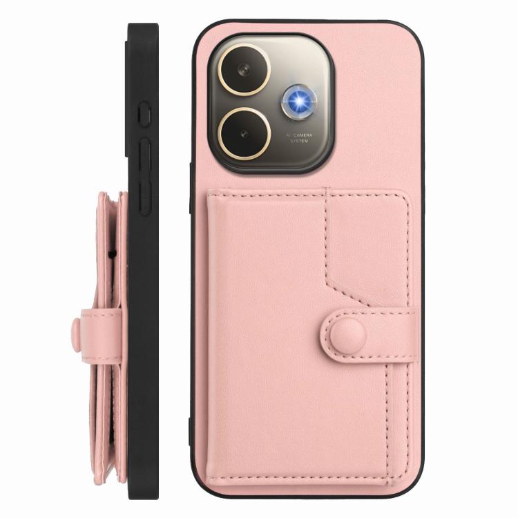 For OPPO A5 Energy / A5 Pro 5G Global Button Card Bag RFID Anti-theft Phone Case