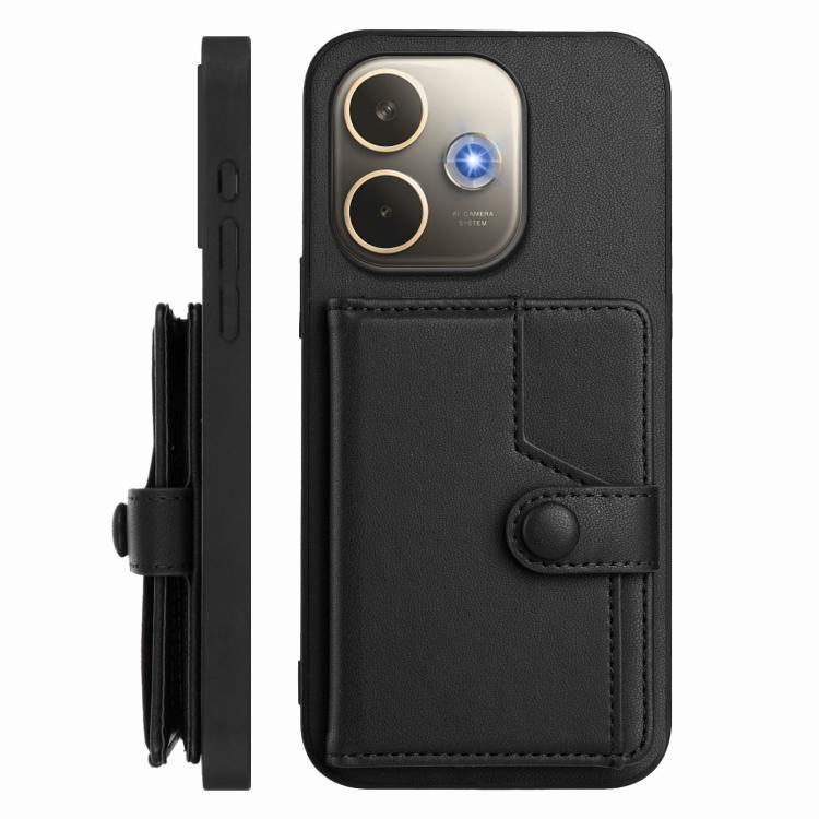 For OPPO A5 Energy / A5 Pro 5G Global Button Card Bag RFID Anti-theft Phone Case