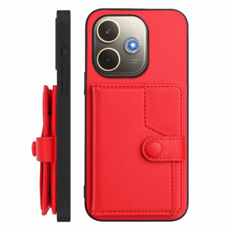For OPPO A5 Energy / A5 Pro 5G Global Button Card Bag RFID Anti-theft Phone Case