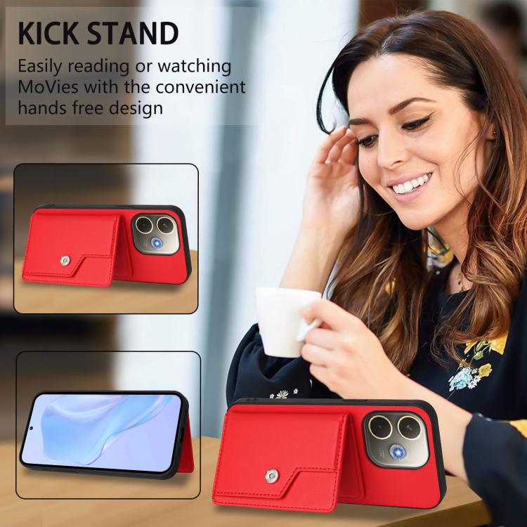 For OPPO A5 Energy / A5 Pro 5G Global Button Card Bag RFID Anti-theft Phone Case