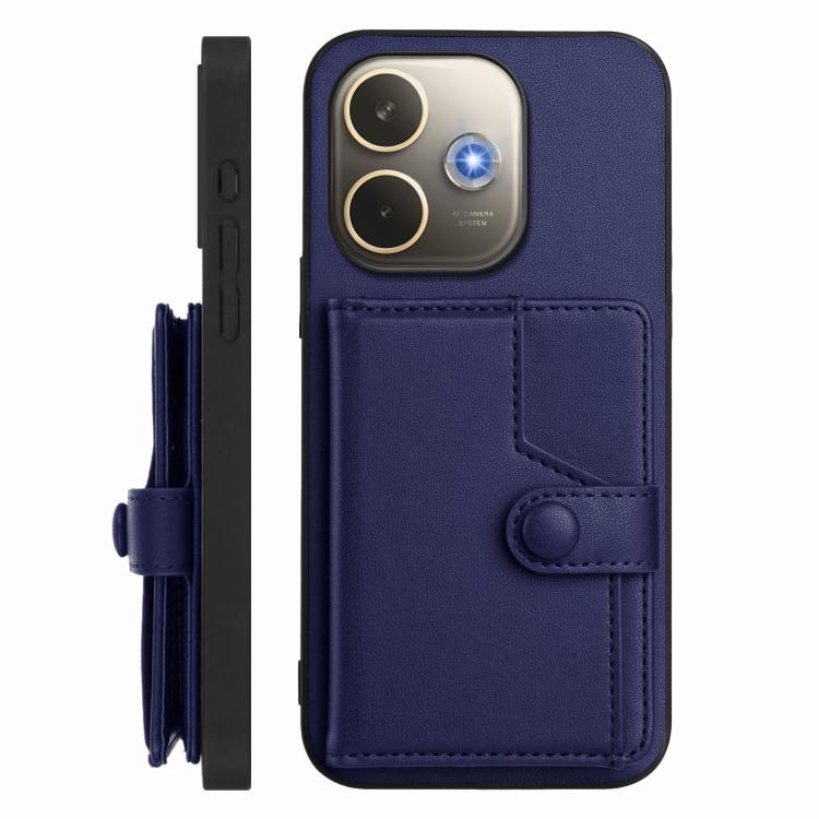 For OPPO A5 Energy / A5 Pro 5G Global Button Card Bag RFID Anti-theft Phone Case