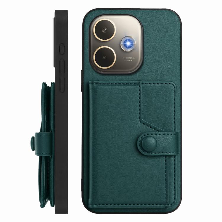 For OPPO A5 Energy / A5 Pro 5G Global Button Card Bag RFID Anti-theft Phone Case