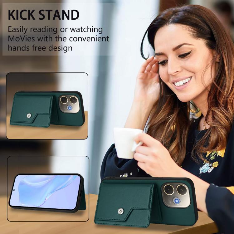 For OPPO A5 Energy / A5 Pro 5G Global Button Card Bag RFID Anti-theft Phone Case