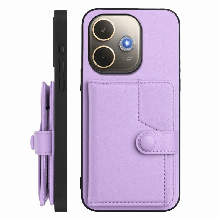 For OPPO A5 Energy / A5 Pro 5G Global Button Card Bag RFID Anti-theft Phone Case