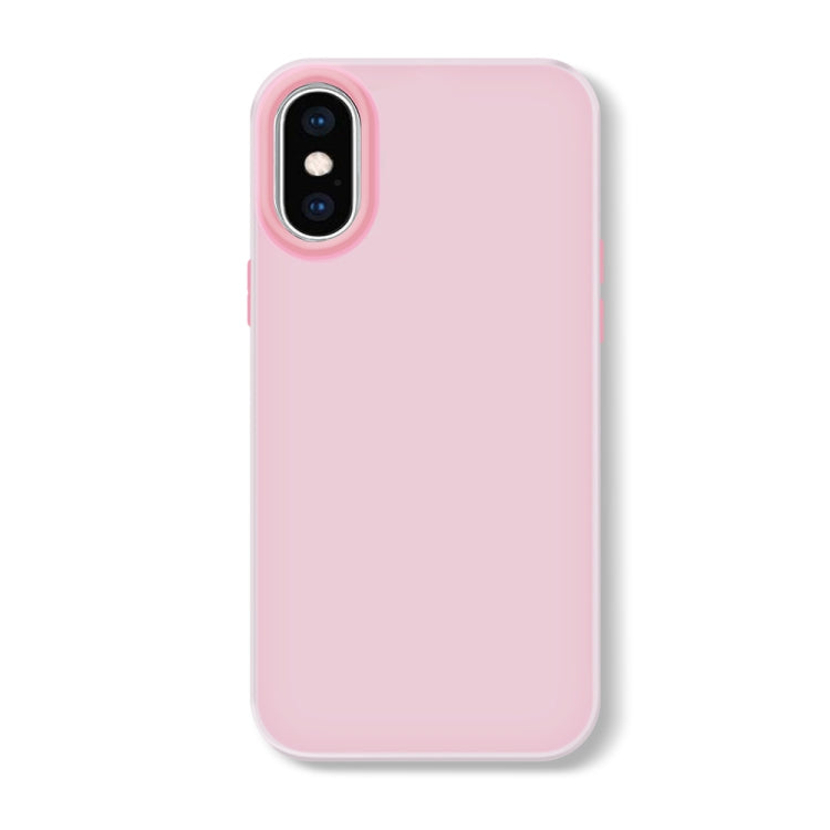 For iPhone XS Max Skin Feeling Jelly Series TPU + PC Full Coverage Phone Case