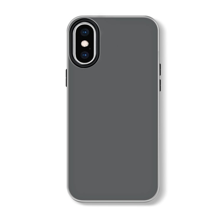 For iPhone XS Max Skin Feeling Jelly Series TPU + PC Full Coverage Phone Case