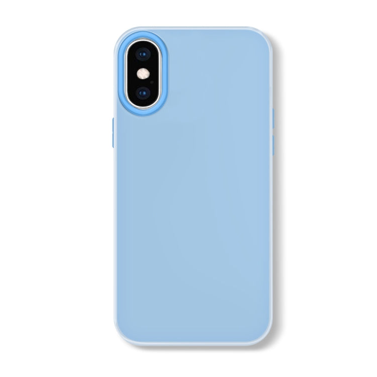 For iPhone XS Max Skin Feeling Jelly Series TPU + PC Full Coverage Phone Case