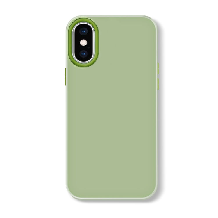 For iPhone XS Max Skin Feeling Jelly Series TPU + PC Full Coverage Phone Case