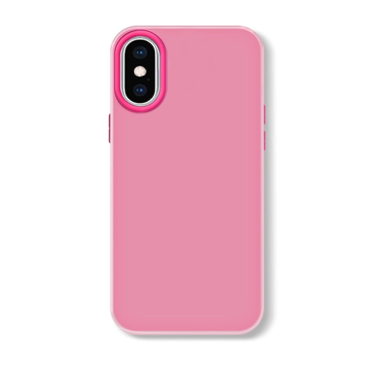 For iPhone XS Max Skin Feeling Jelly Series TPU + PC Full Coverage Phone Case