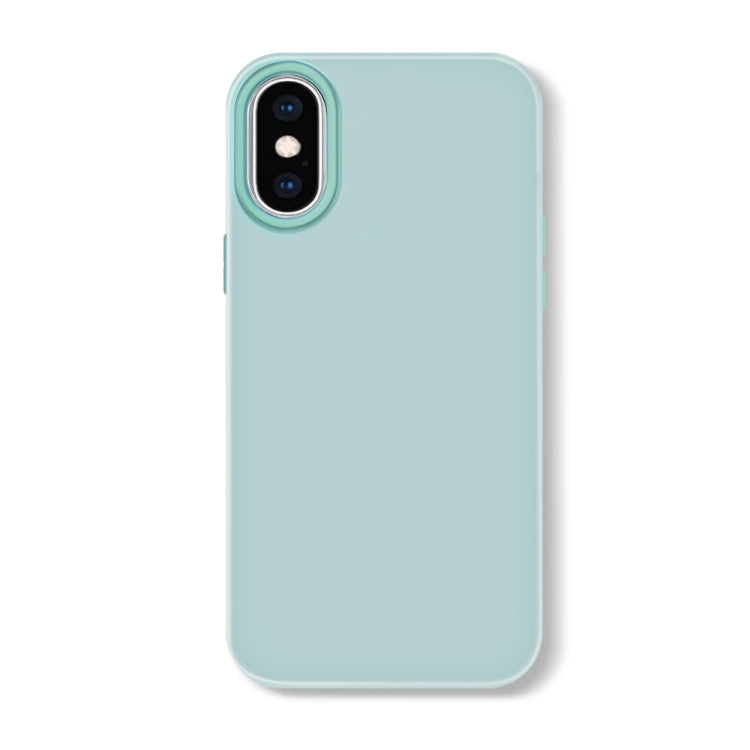 For iPhone XS Max Skin Feeling Jelly Series TPU + PC Full Coverage Phone Case