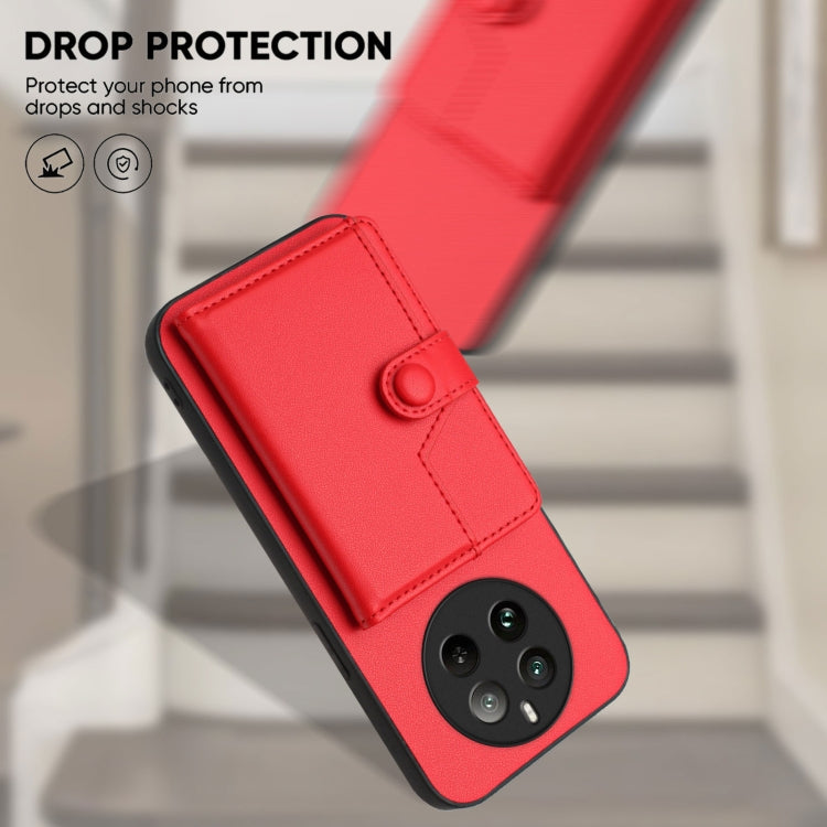 For Realme 12 Pro+ / 12 Pro Button Card Bag RFID Anti-theft Phone Case