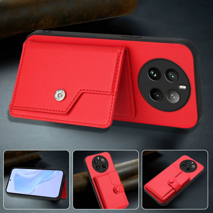 For Realme 12 Pro+ / 12 Pro Button Card Bag RFID Anti-theft Phone Case