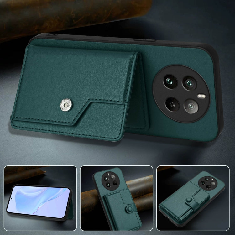 For Realme 12 Pro+ / 12 Pro Button Card Bag RFID Anti-theft Phone Case