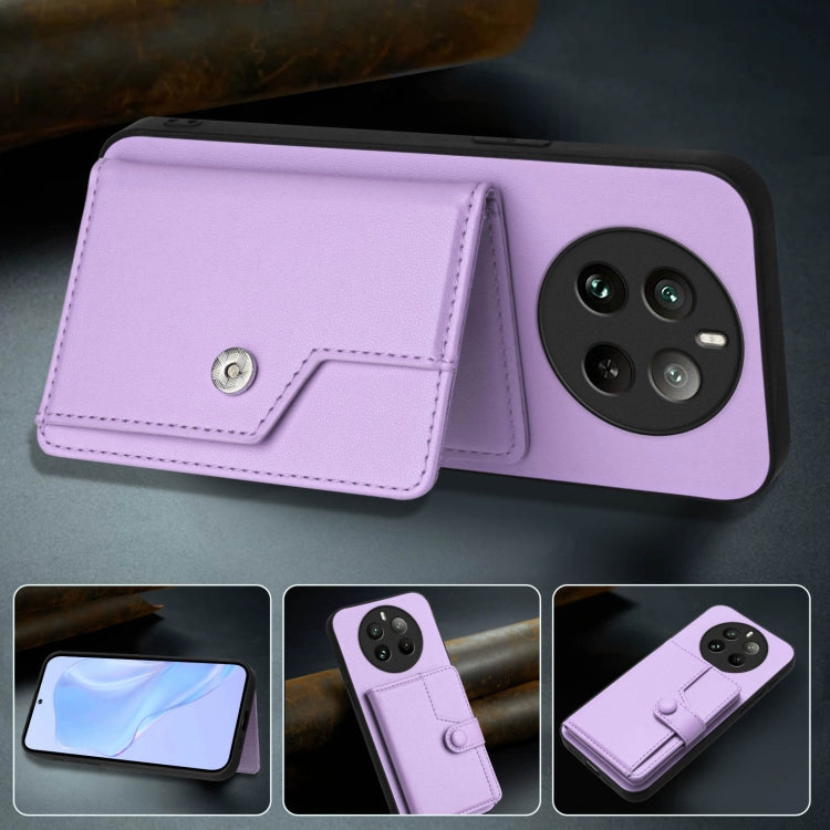 For Realme 12 Pro+ / 12 Pro Button Card Bag RFID Anti-theft Phone Case
