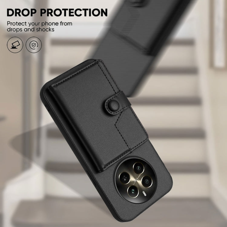 For Realme 12+ 5G / P1 5G Button Card Bag RFID Anti-theft Phone Case