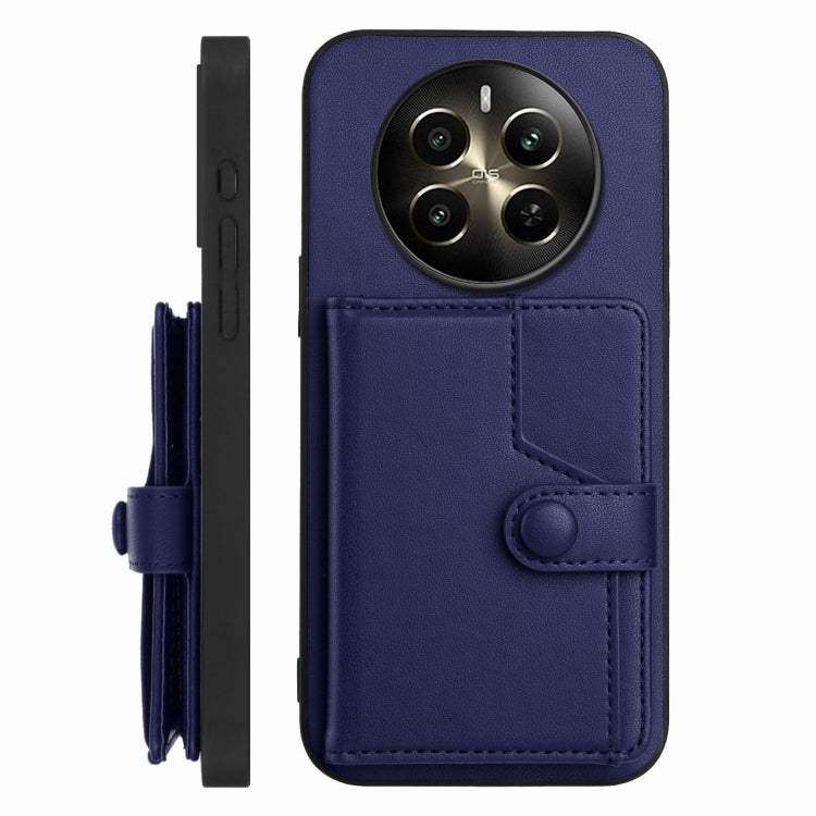 For Realme 12+ 5G / P1 5G Button Card Bag RFID Anti-theft Phone Case