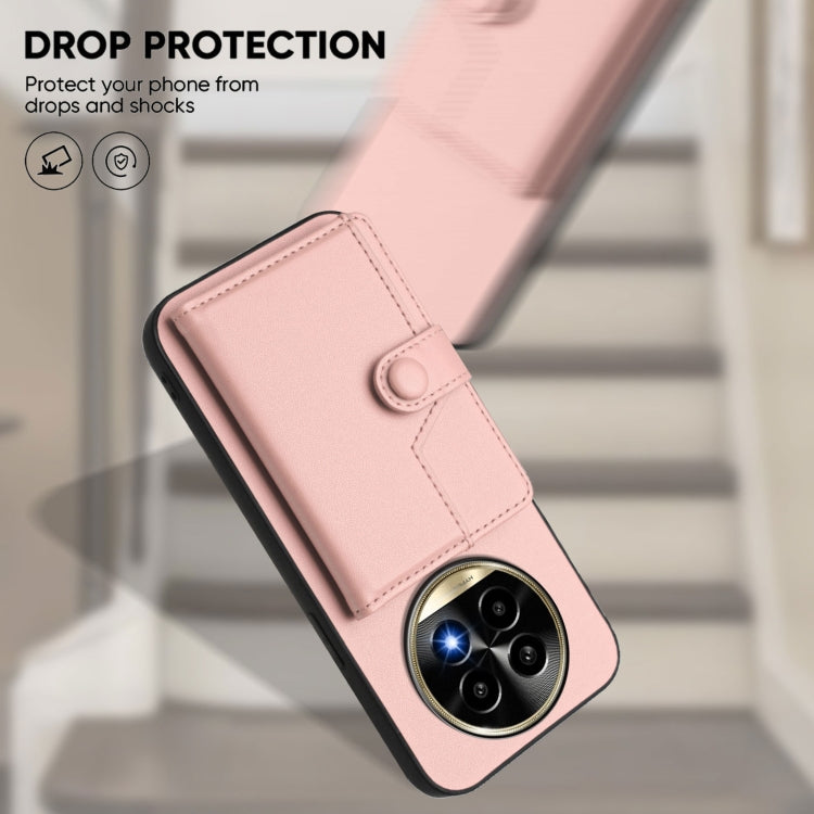 For Realme 13 Pro / 13 Pro+ 5G Button Card Bag RFID Anti-theft Phone Case