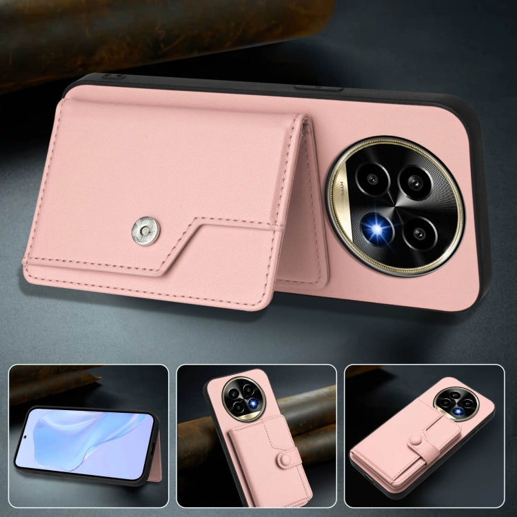 For Realme 13 Pro / 13 Pro+ 5G Button Card Bag RFID Anti-theft Phone Case