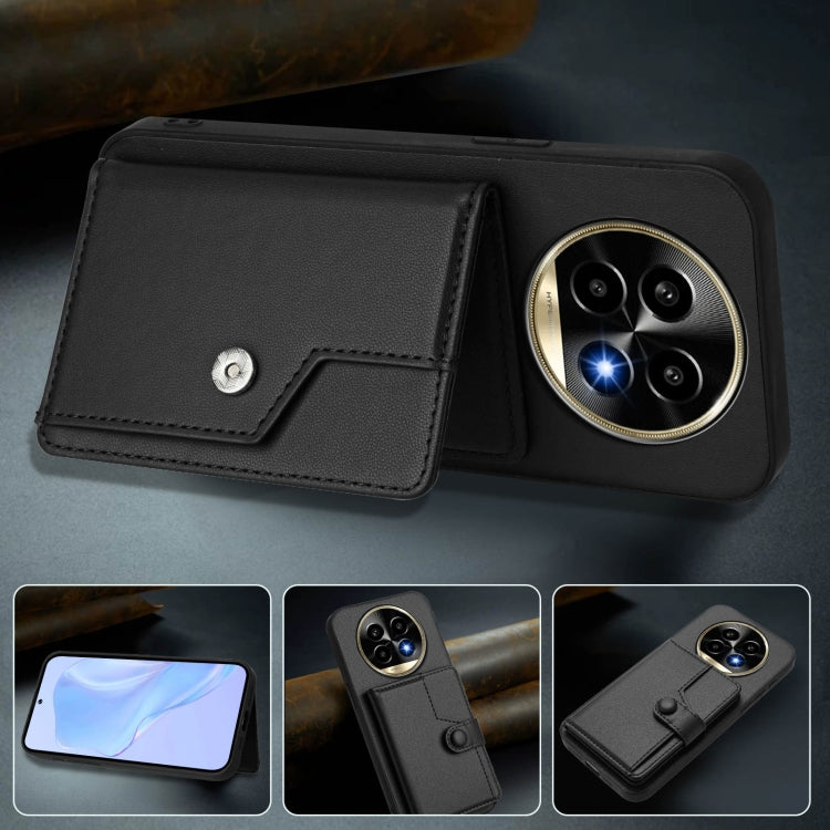 For Realme 13 Pro / 13 Pro+ 5G Button Card Bag RFID Anti-theft Phone Case