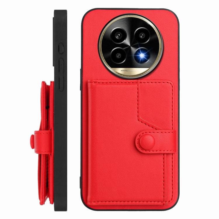 For Realme 13 Pro / 13 Pro+ 5G Button Card Bag RFID Anti-theft Phone Case