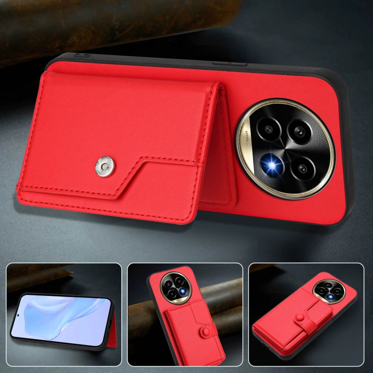 For Realme 13 Pro / 13 Pro+ 5G Button Card Bag RFID Anti-theft Phone Case