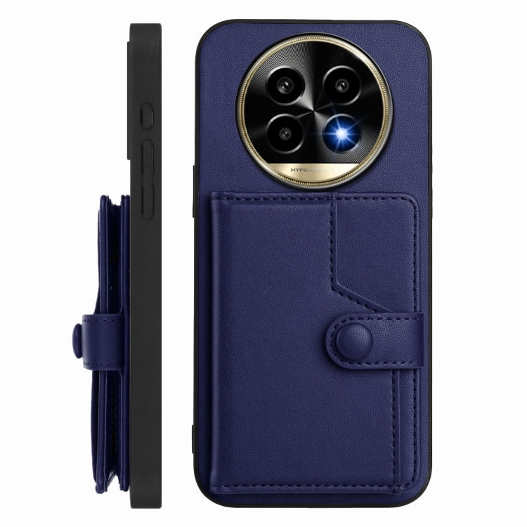 For Realme 13 Pro / 13 Pro+ 5G Button Card Bag RFID Anti-theft Phone Case