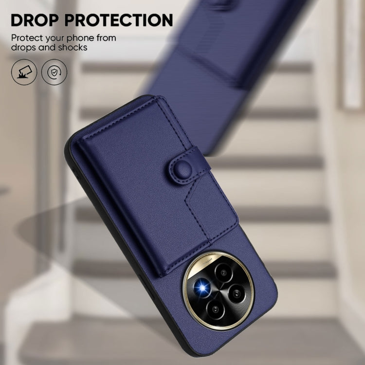 For Realme 13 Pro / 13 Pro+ 5G Button Card Bag RFID Anti-theft Phone Case