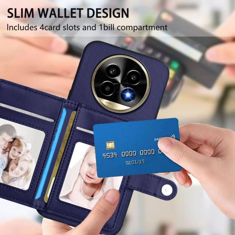 For Realme 13 Pro / 13 Pro+ 5G Button Card Bag RFID Anti-theft Phone Case